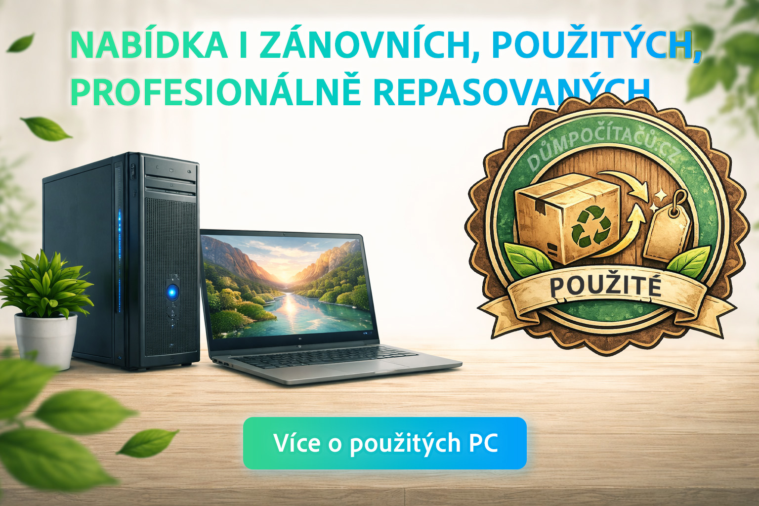Zánovní, použité, profesionálně repasované PC a notebooky